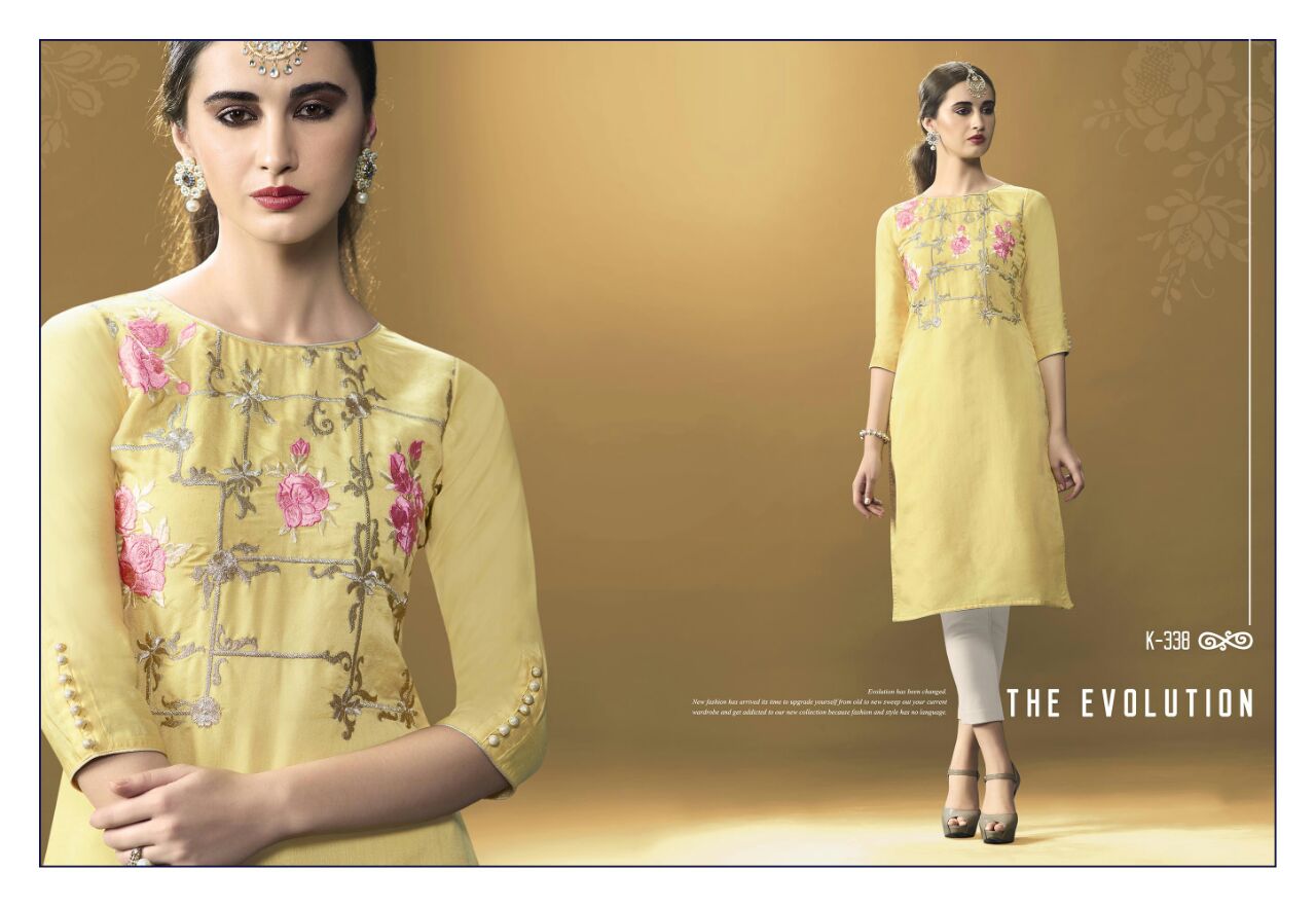 Glint By Eternal 332 To 343 Series Western Beautiful Stylish Designer Embroidered Party Wear & Ethnic Wear Art Silk Kurtis At Wholesale Price