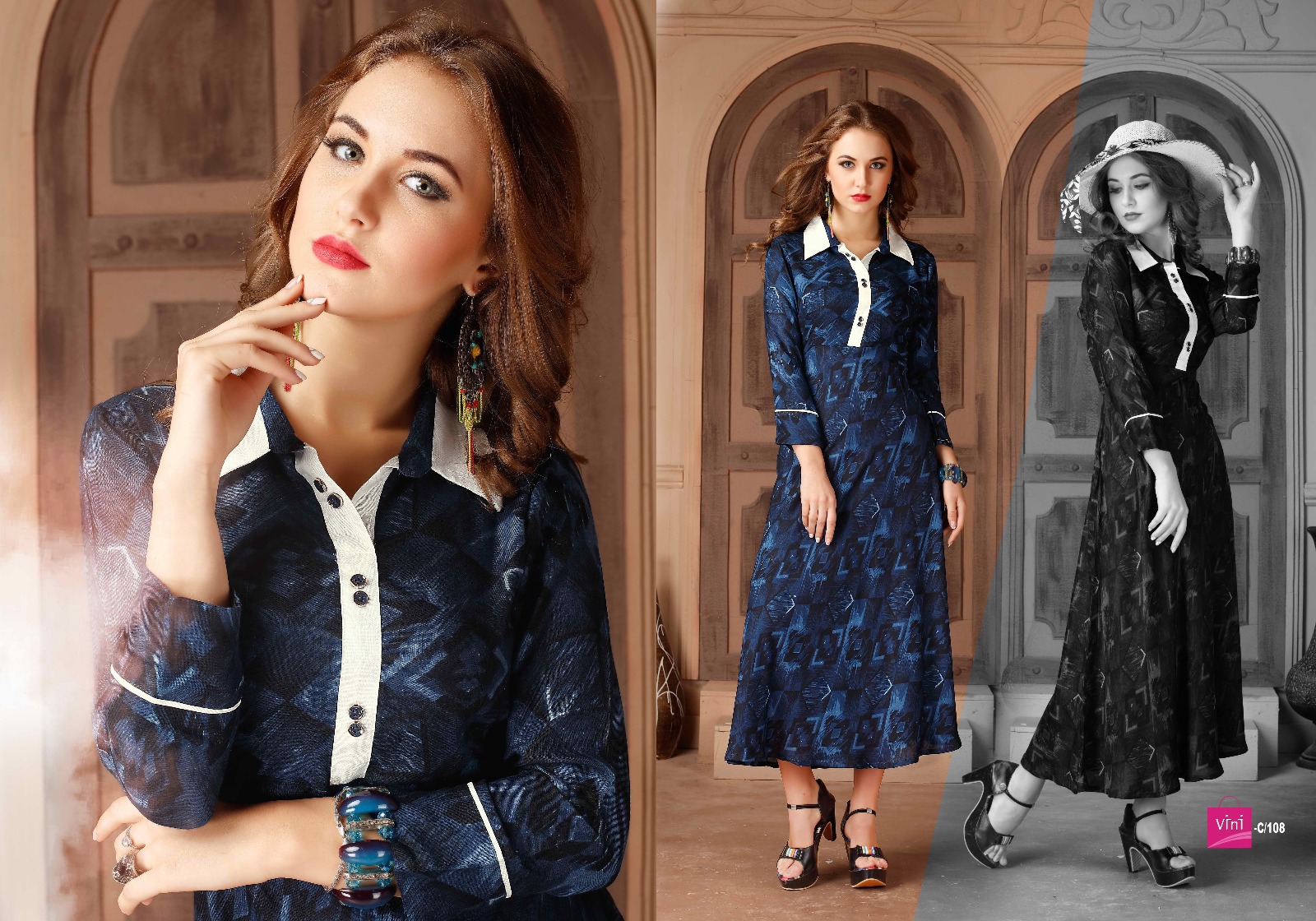 Grace By Vini 101 To 110 Series Western Beautiful Colourful Stylish Designer Printed Casual Wear Party Wear Rayon Kurtis At Wholesale Price