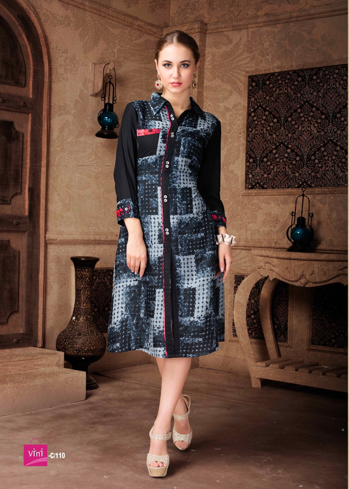 Grace By Vini 101 To 110 Series Western Beautiful Colourful Stylish Designer Printed Casual Wear Party Wear Rayon Kurtis At Wholesale Price