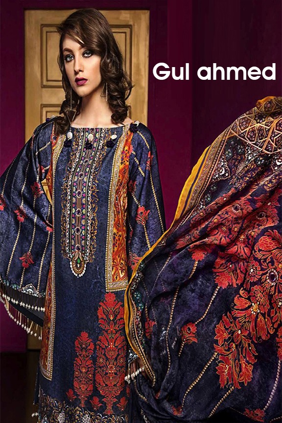 Gul Ahmed Vol-2 By Fashid Wholesale 01 To 07 Series Pakistani Designer Suits Fancy Colorful Party Wear & Occasional Wear Satin Printed Dresses At Wholesale Price