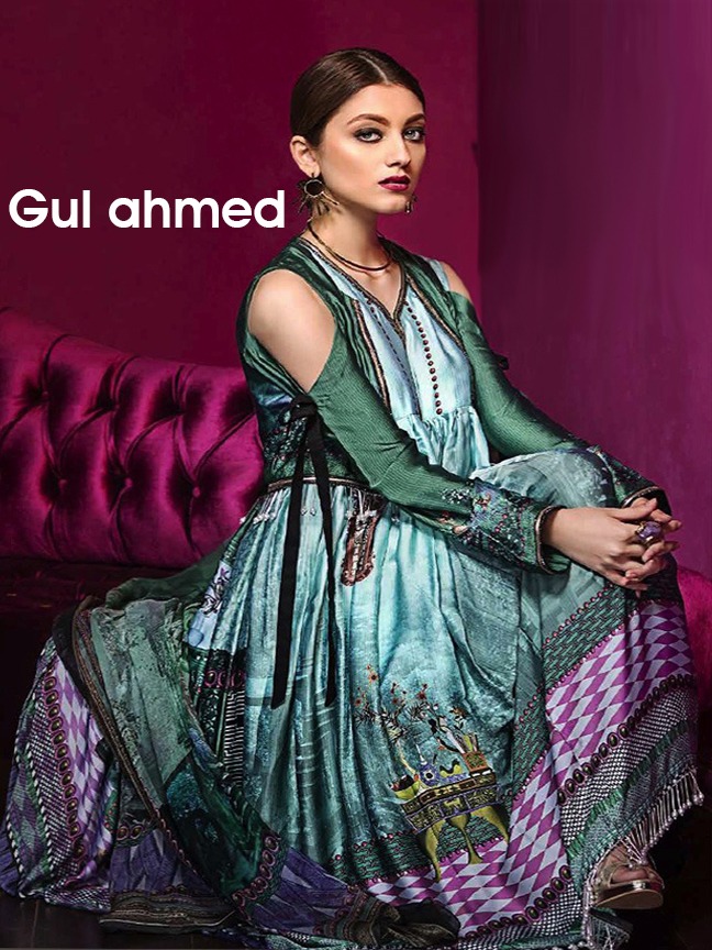 Gul Ahmed Vol-2 By Fashid Wholesale 01 To 07 Series Pakistani Designer Suits Fancy Colorful Party Wear & Occasional Wear Satin Printed Dresses At Wholesale Price