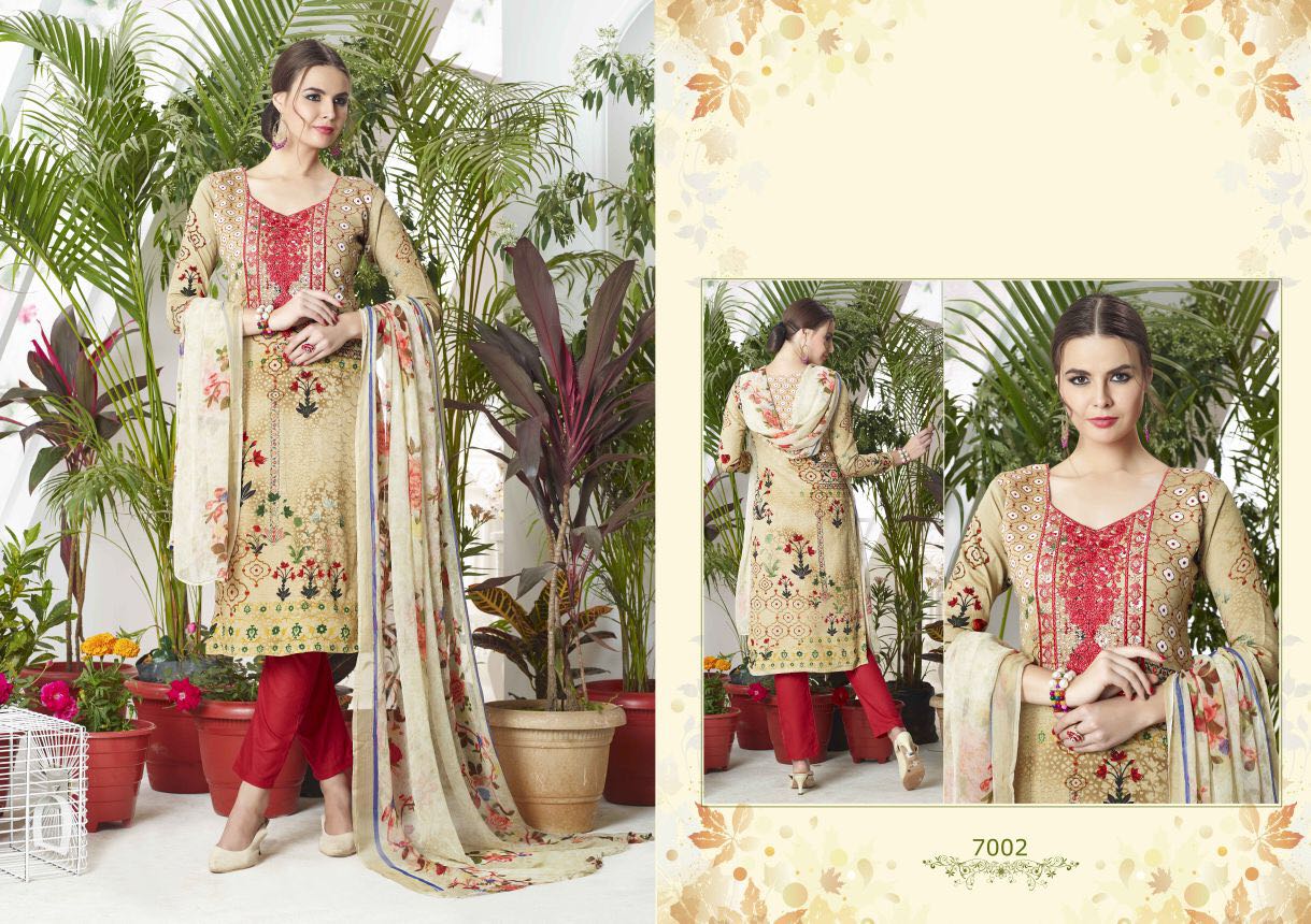 Gulaal Vol-3 By Aayesha Arts 7001 To 7008 Series Beautiful Stylish Colorful Fancy Pakistani Party Wear & Ethnic Wear Pure Cambric Dresses At Wholesale Price
