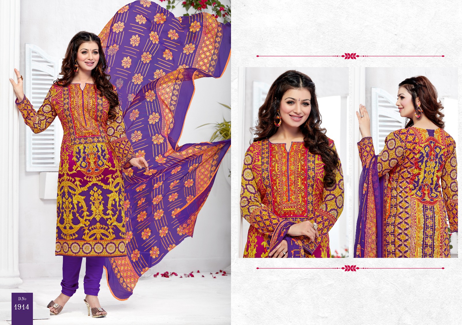 Haseen Vol 9 By M Pankaj Fashion 1913 To 1919 Series Bollywood Stylish Designer Printed Casual Wear Lawn Cotton Dresses At Wholesale Price