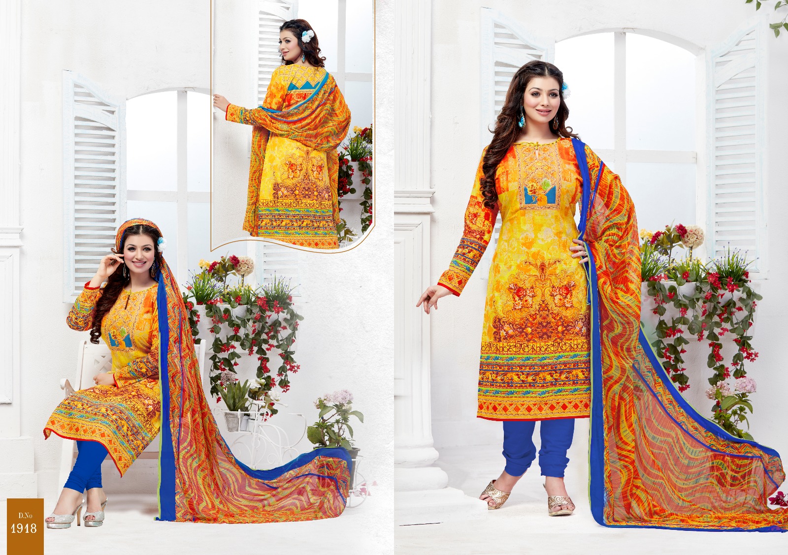 Haseen Vol 9 By M Pankaj Fashion 1913 To 1919 Series Bollywood Stylish Designer Printed Casual Wear Lawn Cotton Dresses At Wholesale Price