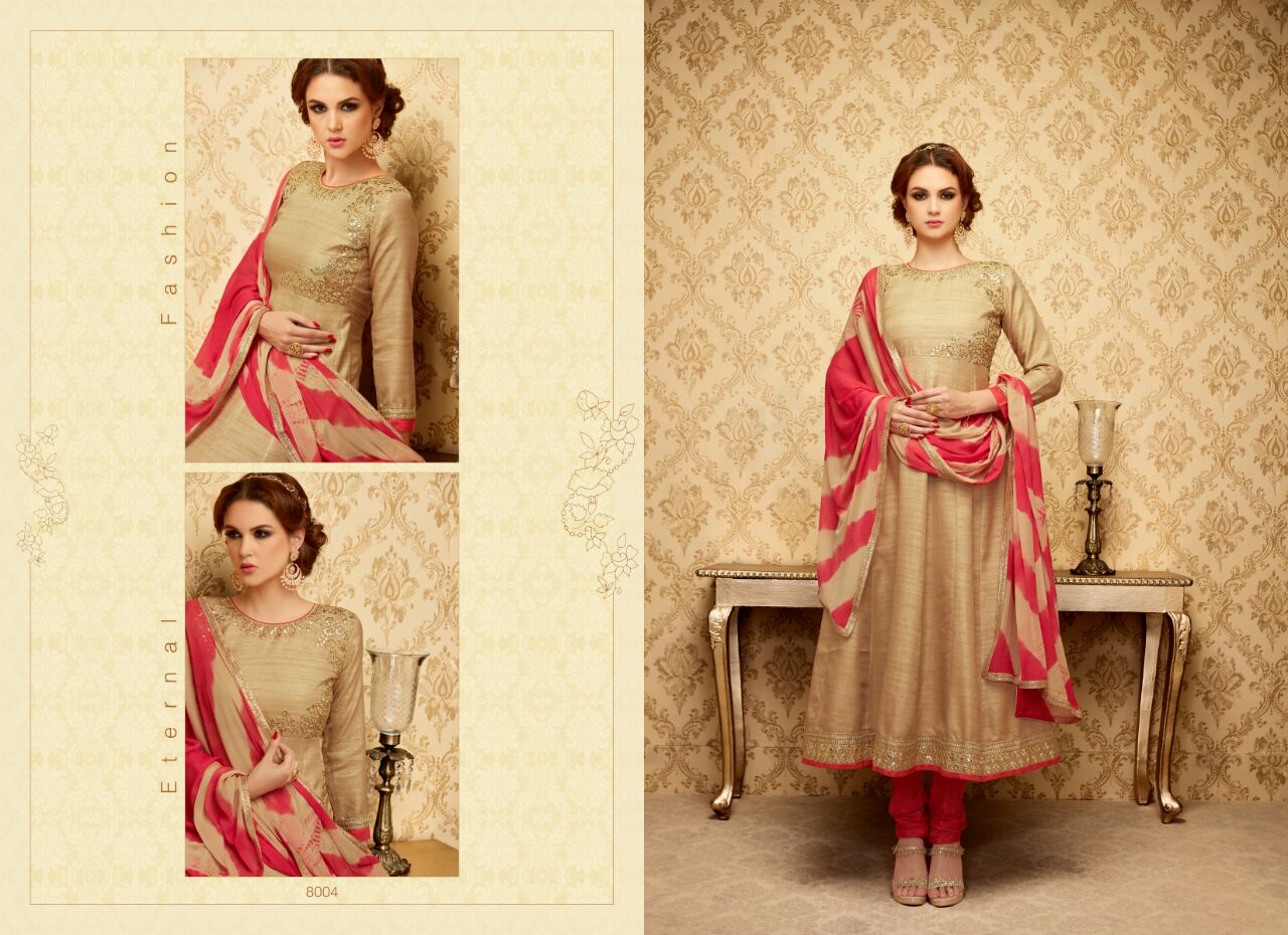 Heliyana Vol 8 By K.vidhan Creation 8001 To 8007 Series Bollywood Indian Ethnic Stylish Designer Embroidered Party Wear Silk & Georgette Dresses At Wholesale Price