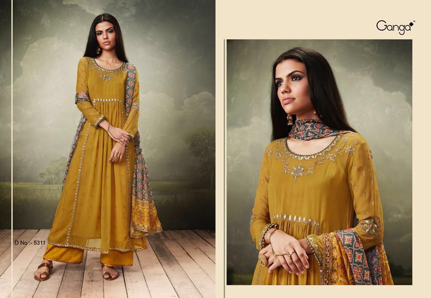 Heritage By Ganga Fashion 5309 To 5314 Series Designer Pakistani Suits Fancy Beautiful Stylish Colorful Party Wear & Occasional Wear Embroidered Dresses At Wholesale Price