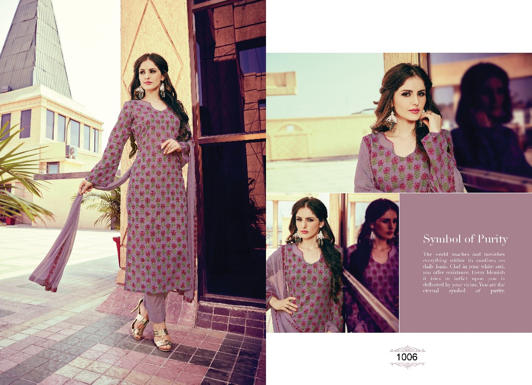 Hifsa By Shivang International 1001 To 1012 Series Beautiful Stylish Designer Party Wear Casual Wear Printed Cotton Dresses At Wholesale Price