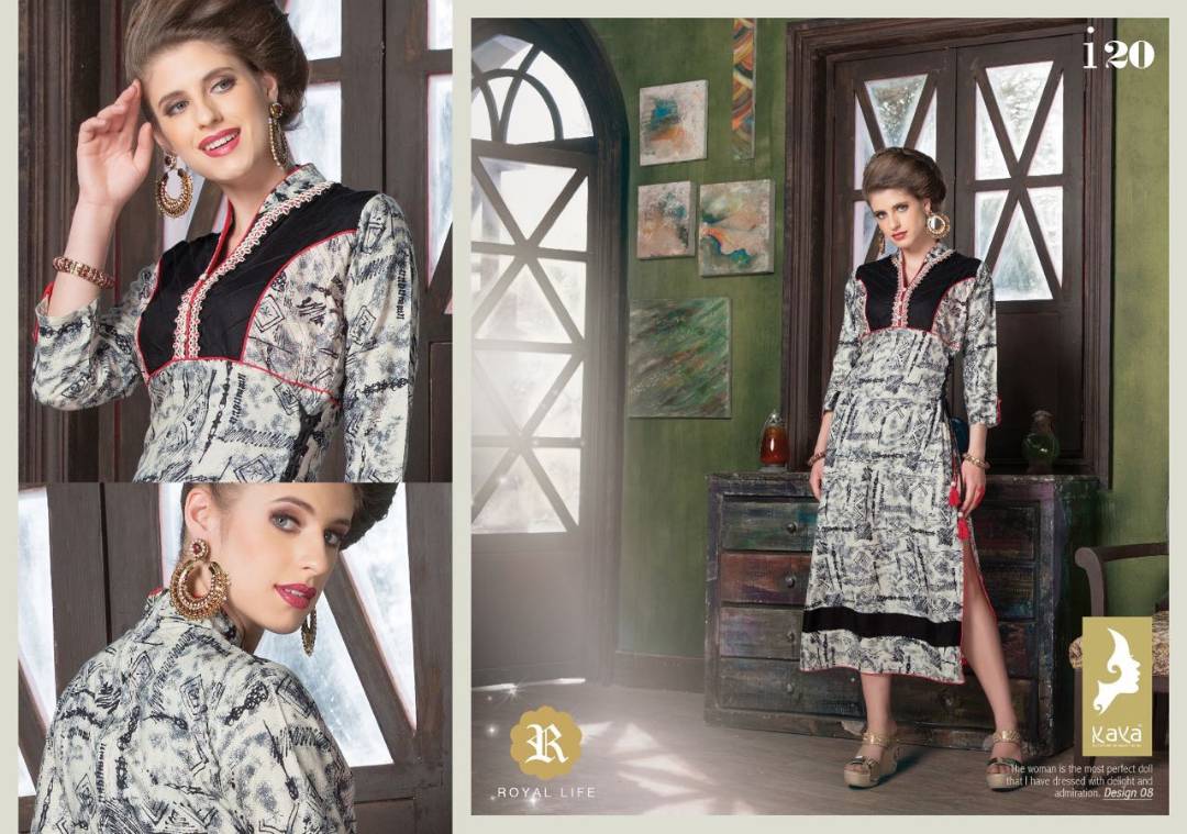 I20 01 To 12 Series By Kaya Beautiful Colorful Stylish Fancy Party Wear Occasional Wear Casual Wear Printed Kurti At Wholesale Price