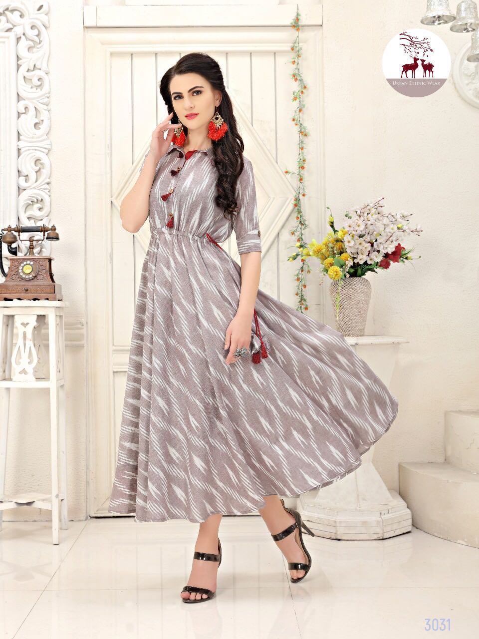 Ikat By Mrigya 3026 To 3033 Series Designer Stylish Colorful Fancy Beautiful Party Wear & Ethnic Wear Pure Cotton Printed Kurtis At Wholesale Price