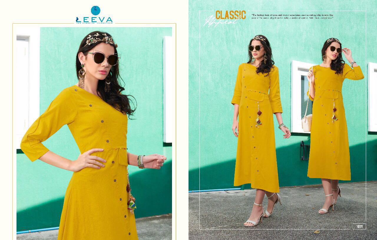Impress+ By Leeva 1001 To 1006 Series Designer Stylish Colorful Fancy Beautiful Casual Wear & Ethnic Wear Flex Cotton & Rayon  Kurtis At Wholesale Price