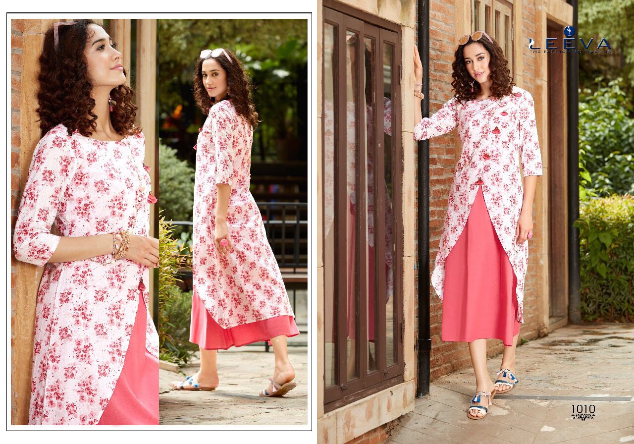 Impress Vol-2 By Leeva 1009 To 1017 Series Beautiful Stylish Colorful Fancy Casual Wear & Party Wear Rayon/ Cotton Printed Kurtis At Wholesale Price