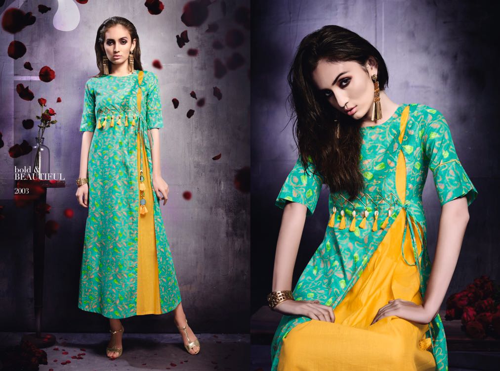 Incline By Indicut 2001 To 2010 Series Beautiful Colorful Stylish Fancy Party Wear & Ethnic Wear Rayon/ Cotton/ Silk Printed Kurtis At Wholesale Price