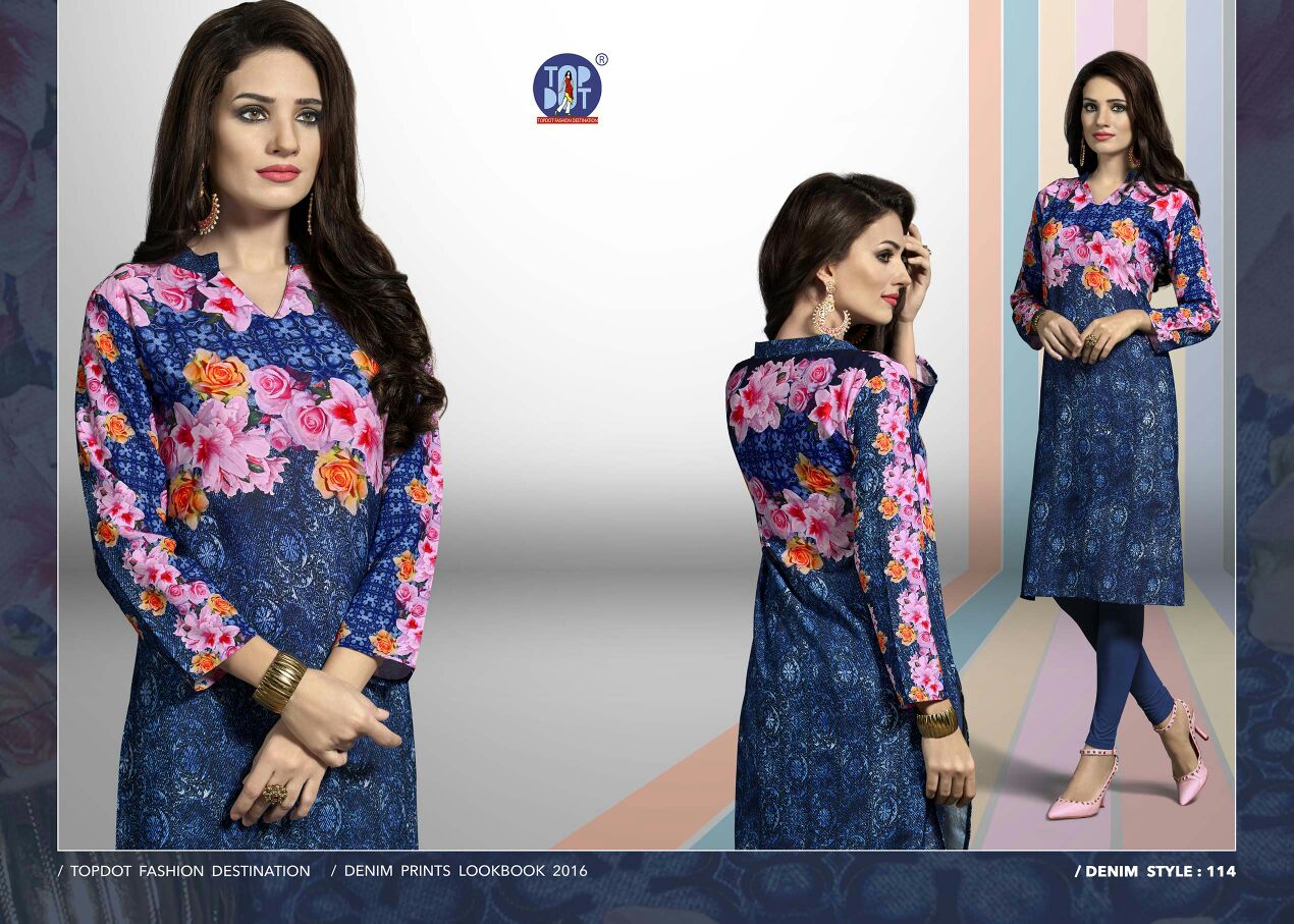 Indigo Rush By Top Dot 111 To 118 Series Indian Designer Colorful Beautiful Casual Wear And Ready To Wear Superior Georgette Printed Kurtis At Wholesale Price