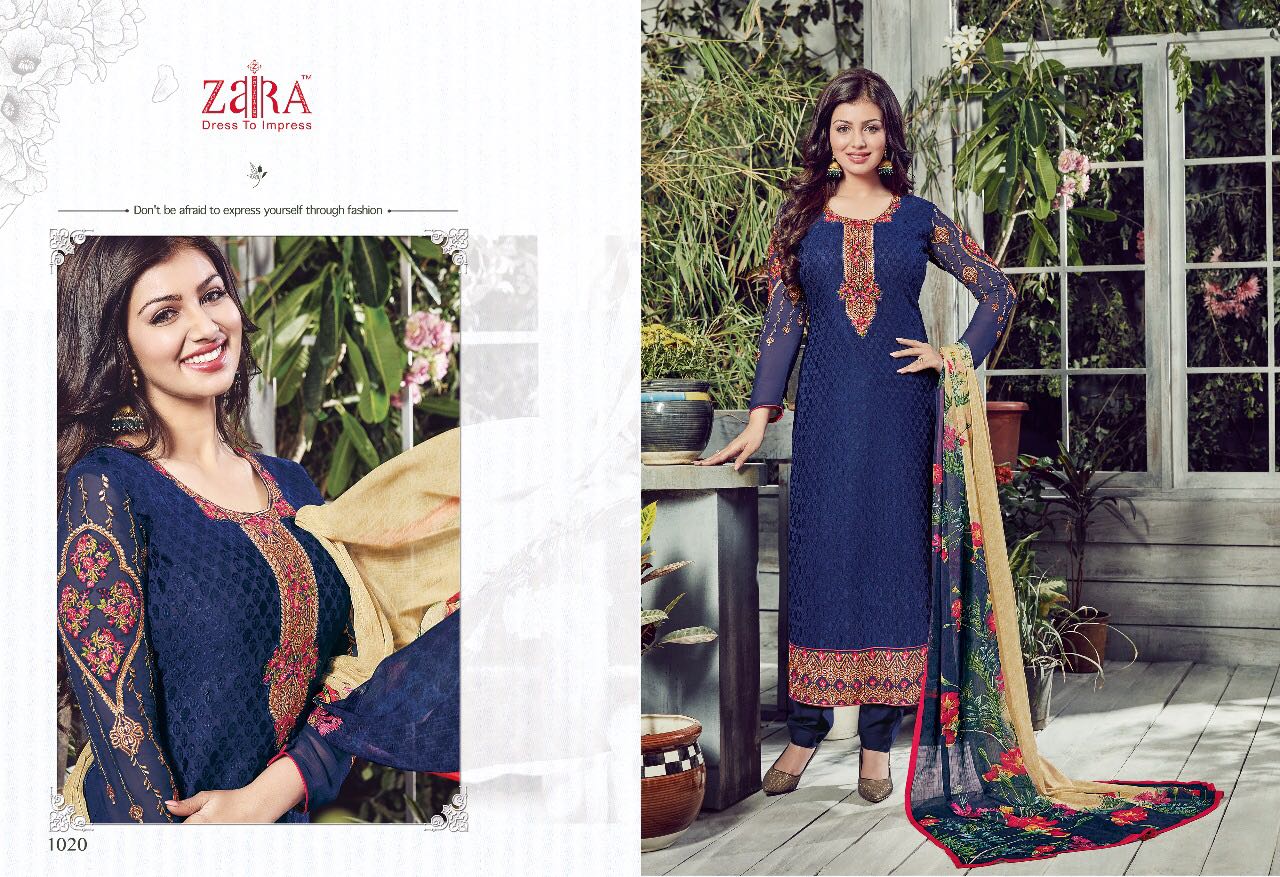 Innayat By Zaira 1017 To 1025 Series Beautiful Designer Fancy Embroidered Colorful Party Wear & Occasional Wear Georgette & Brasso Dresses At Wholesale Price