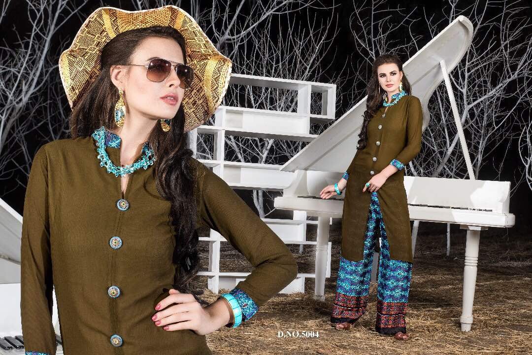 Jashna 5001 To 5004 Series By Prime Beautiful Colorful Stylish Fancy Pretty Party Wear Casual Wear Occasional Wear Printed Kurti With Palazzo At Wholesale Price