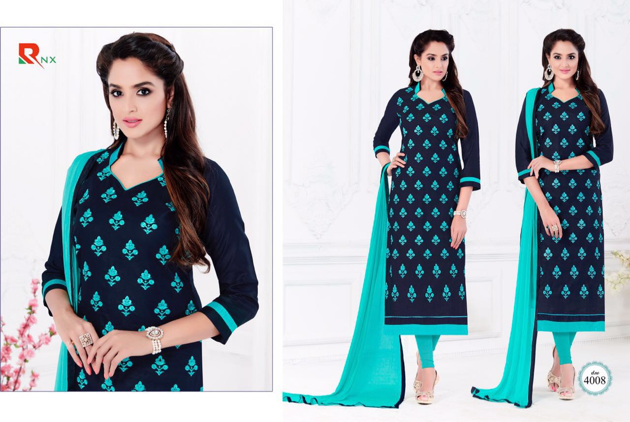 Jennifer By Rishab Nx 4001 To 4012 Series Beautiful Stylish Designer Embroidered Party Wear Casual Wear Glace Cotton Dresses At Wholesale Price