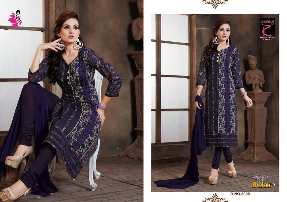 Jhalak Vol-5 By Khwaish 8001 To 8012 Series Pakistani Suits Designer Beautiful Stylish Colorful Fancy Party Wear & Occasional Wear Cotton Embroidered Dresses At Wholesale Price