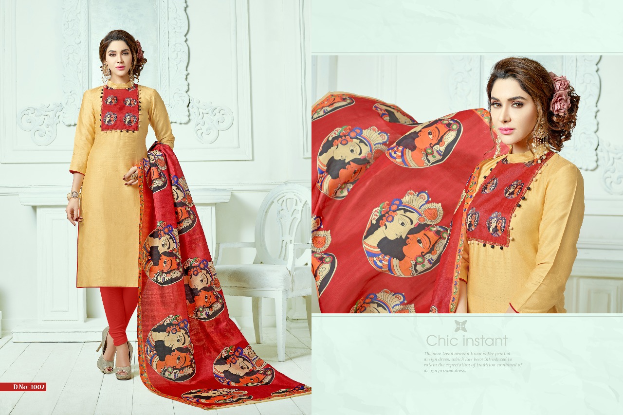 Jimikki Kammal By Amrut Varsha Creation 1001 To 1011 Series Beautiful Festival Special Colorful Fancy Ethnic Wear & Casual Wear Bombay Jacquard With Digital Print Dresses At Wholesale Price