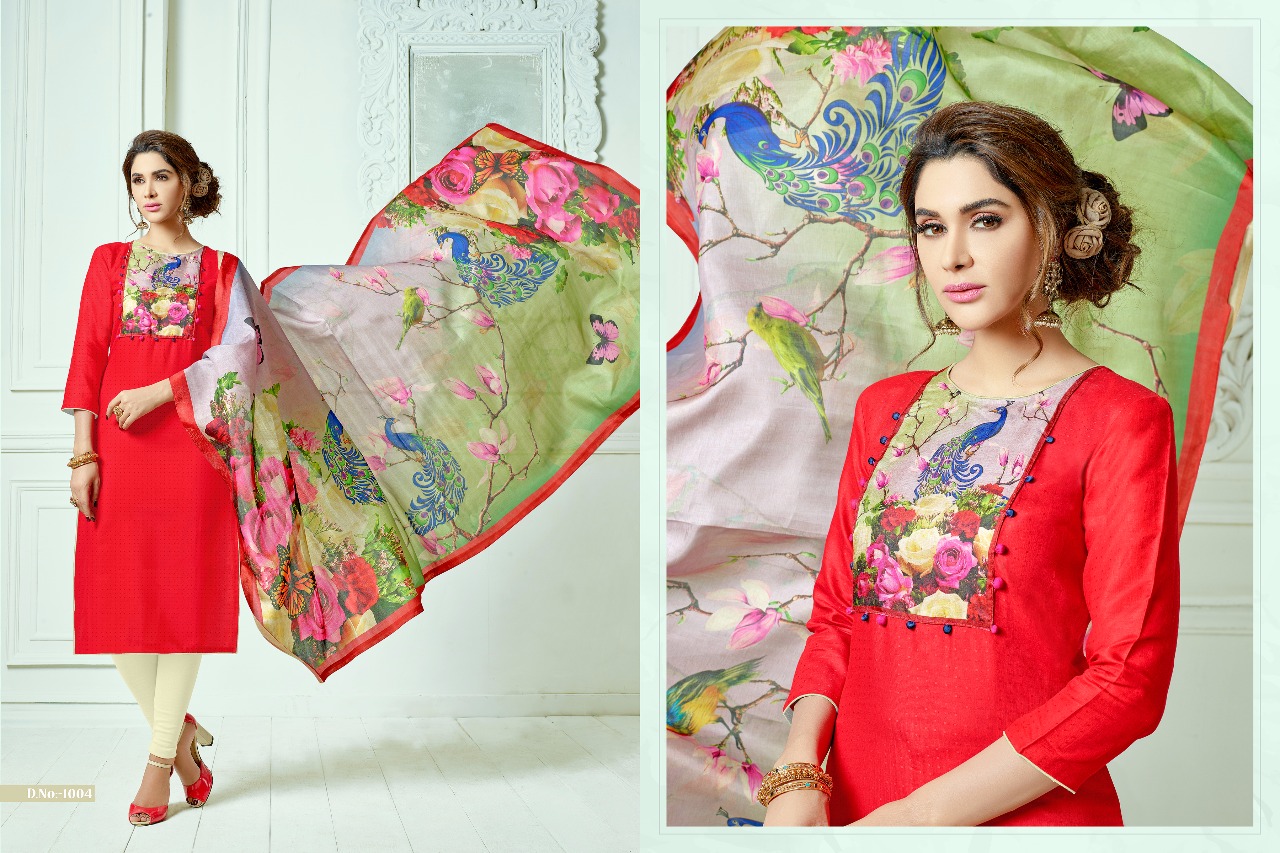 Jimikki Kammal By Amrut Varsha Creation 1001 To 1011 Series Beautiful Festival Special Colorful Fancy Ethnic Wear & Casual Wear Bombay Jacquard With Digital Print Dresses At Wholesale Price