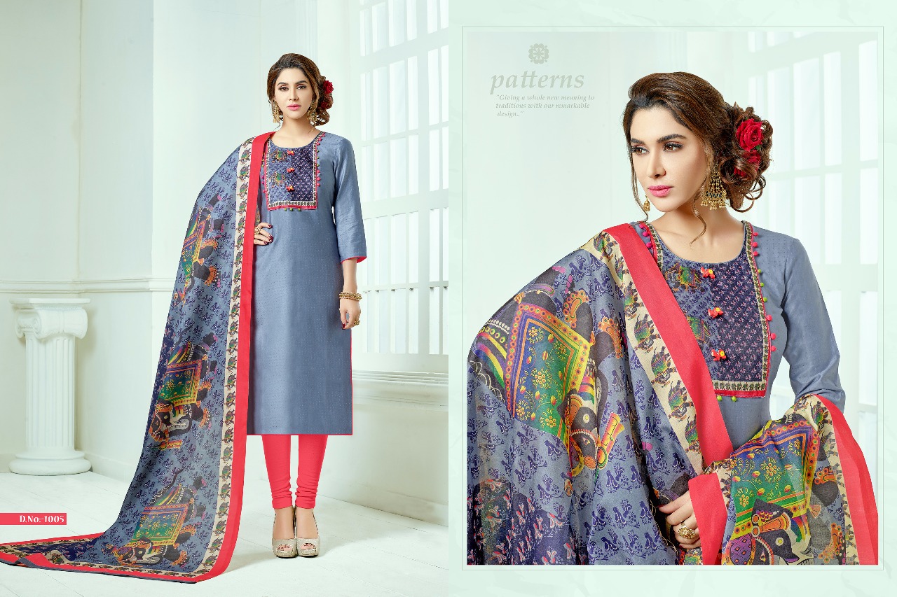 Jimikki Kammal By Amrut Varsha Creation 1001 To 1011 Series Beautiful Festival Special Colorful Fancy Ethnic Wear & Casual Wear Bombay Jacquard With Digital Print Dresses At Wholesale Price