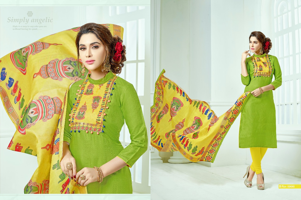Jimikki Kammal By Amrut Varsha Creation 1001 To 1011 Series Beautiful Festival Special Colorful Fancy Ethnic Wear & Casual Wear Bombay Jacquard With Digital Print Dresses At Wholesale Price