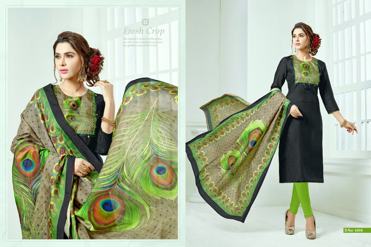 Jimikki Kammal By Amrut Varsha Creation 1001 To 1011 Series Beautiful Festival Special Colorful Fancy Ethnic Wear & Casual Wear Bombay Jacquard With Digital Print Dresses At Wholesale Price