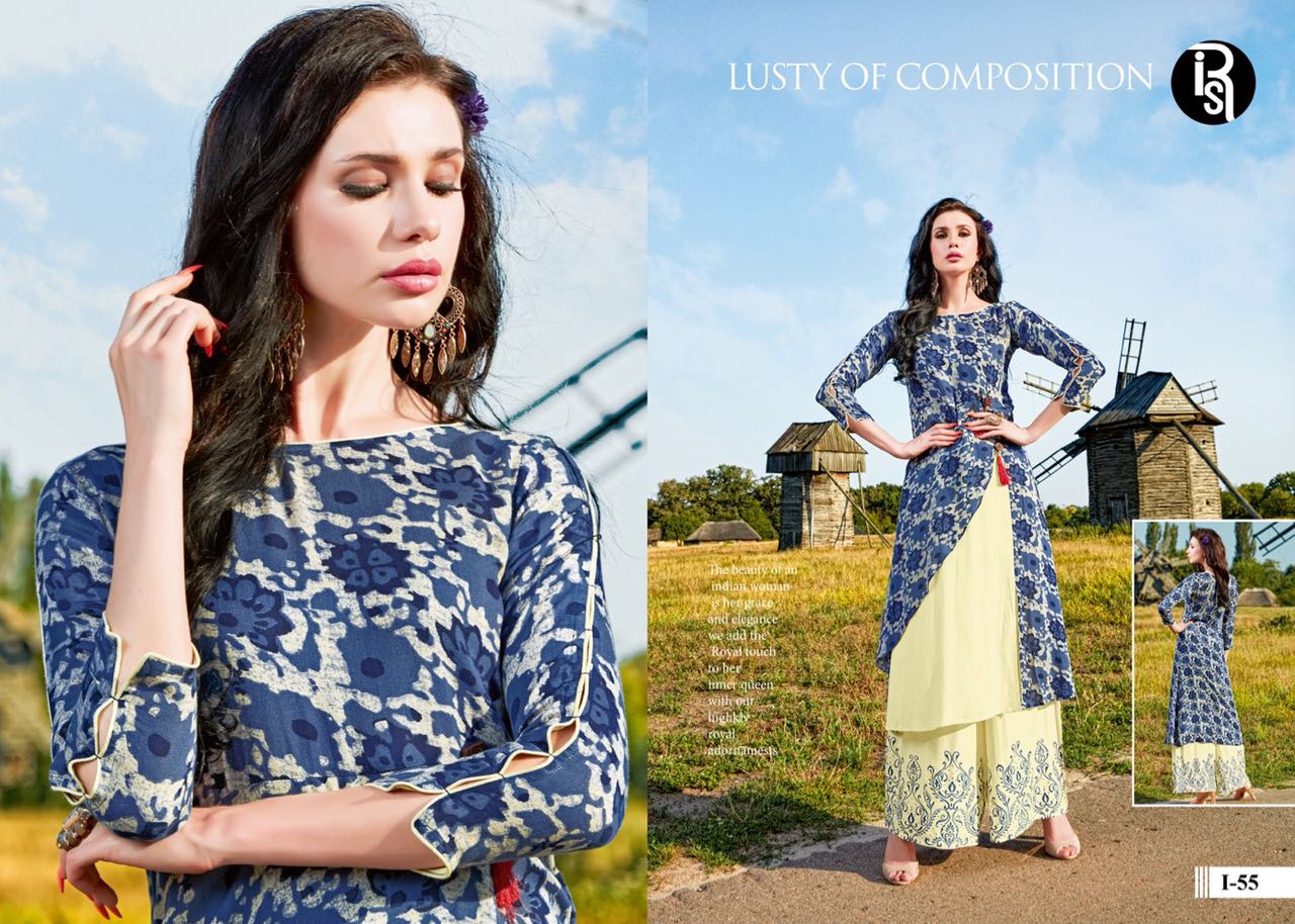 Kaya Vol-3 By Iris 55 To 60 Series Designer Beautiful Colorful Fancy Stylish Party Wear & Ethnic Wear Pure Rayon Kurtis At Wholesale Price