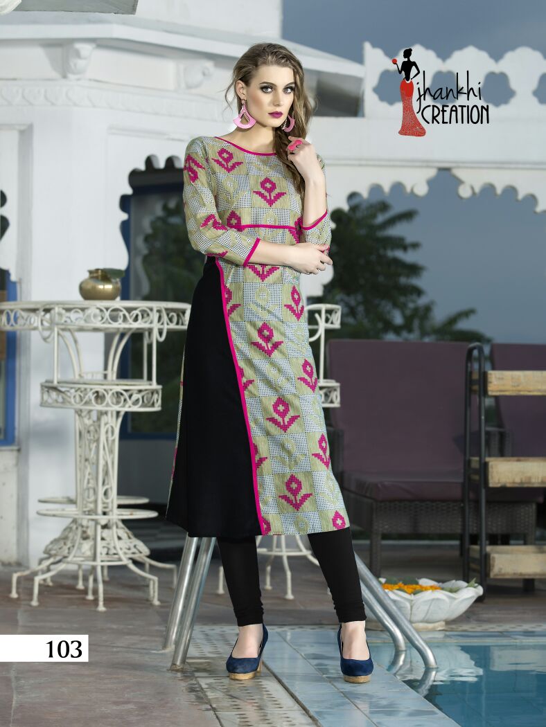 Kesar By Jhankhi Creation 101 To 112 Series Beautiful Colorful Stylish Fancy Casual Wear & Ready To Wear Heavy Cotton Printed Kurtis At Wholesale Price