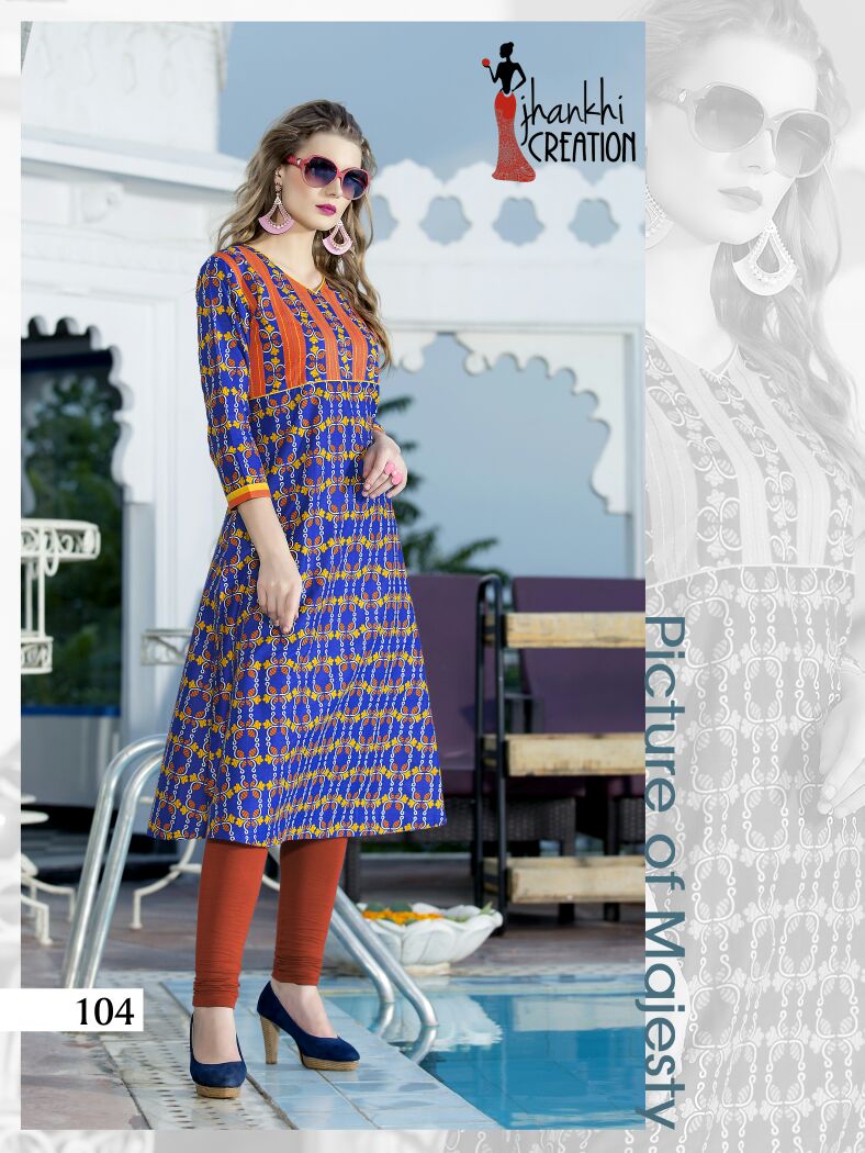 Kesar By Jhankhi Creation 101 To 112 Series Beautiful Colorful Stylish Fancy Casual Wear & Ready To Wear Heavy Cotton Printed Kurtis At Wholesale Price