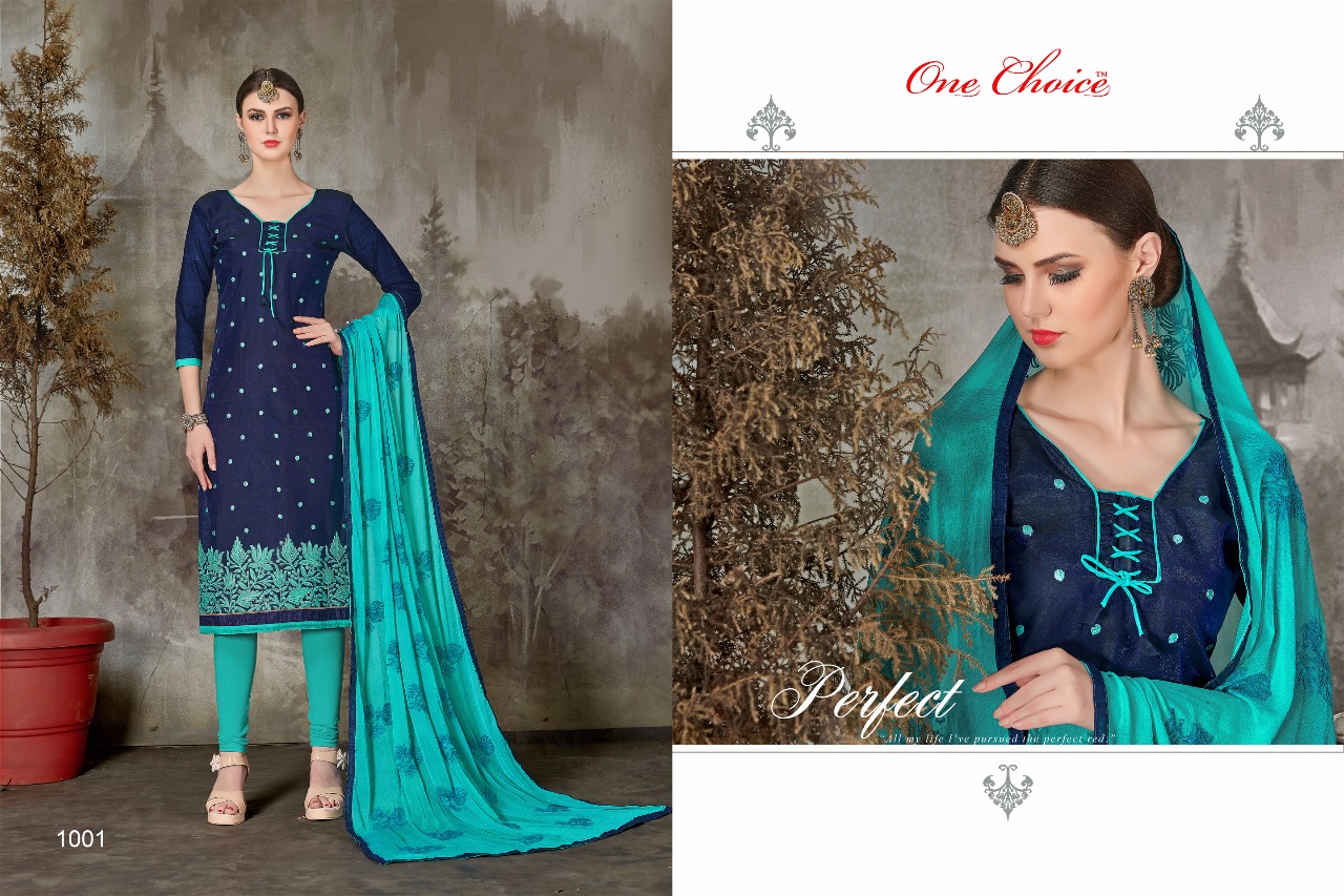 Kesar By One Choice 1001 To 1012 Series Indian Designer Suits Colorful Stylish Beautiful Embroidered Casual Wear & Party Wear & Occsional Wear Chanderi Dresses At Wholesale Price
