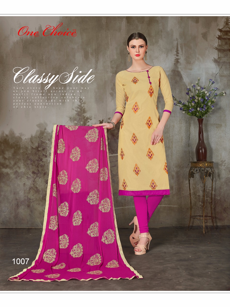 Kesar By One Choice 1001 To 1012 Series Indian Designer Suits Colorful Stylish Beautiful Embroidered Casual Wear & Party Wear & Occsional Wear Chanderi Dresses At Wholesale Price