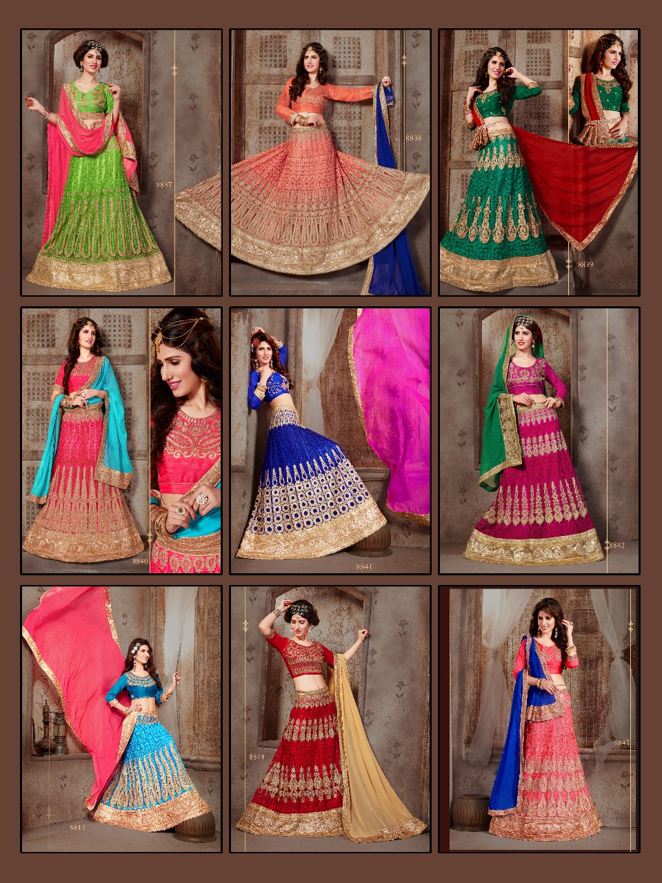 Kesar By Sanskar Style Indian Traditional Beautiful Stylish Designer Embroidered Occasional Wear Party Wear Festive Wear Net Lehengas At Wholesale Price