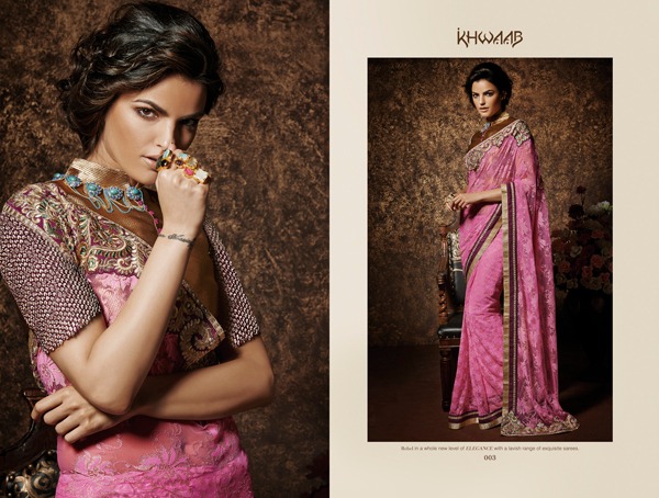 Khwaab Hit Designs By Khwaab Indian Traditional Wear Beautiful Stylish Designer Embroidered Occasional Wear & Party Wear Georgette/ Net/ Satin Chiffon Sarees At Wholesale Price