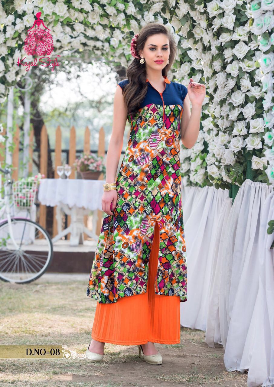 Kit Kat By Kajal Style 01 To 16 Series Beautiful Stylish Designer Printed Casual Wear Ready To Wear Rayon Kurtis At Wholesale Price