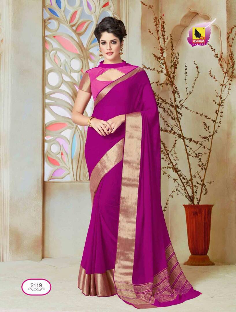 Kumkum 2111 To 2126 Series By Ashika Sarees Beautiful Colorful Stylish Fancy Pretty Party Wear Casual Wear Occasional Wear Printed Chiffon Sarees At Wholesale Price