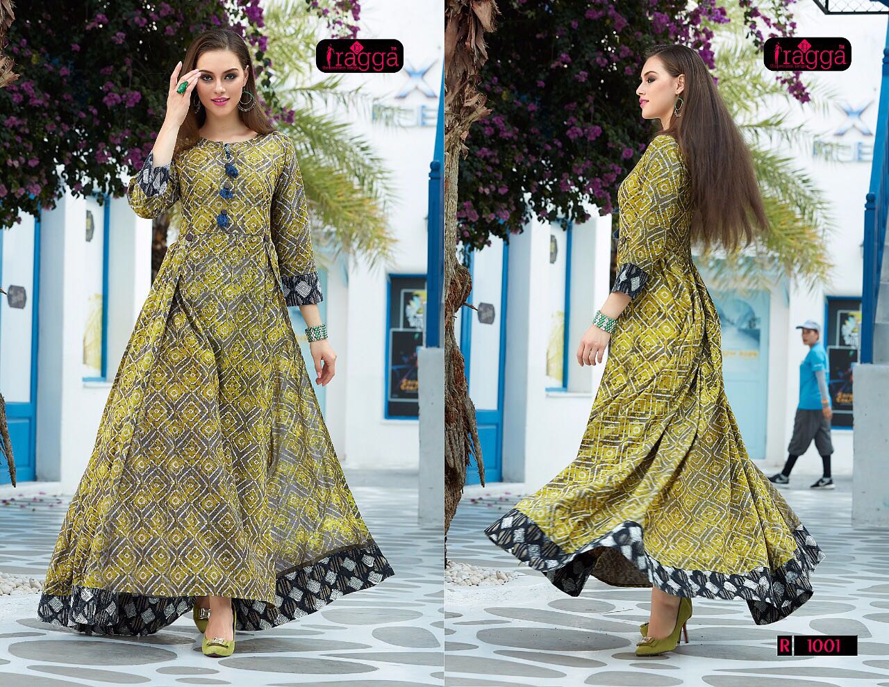Laxy By Ragga 1001 To 1007 Series Stylish Beautiful Colorful Fancy Casual Wear & Ethnic Wear Rayon Printed Kurtis At Wholesale Price
