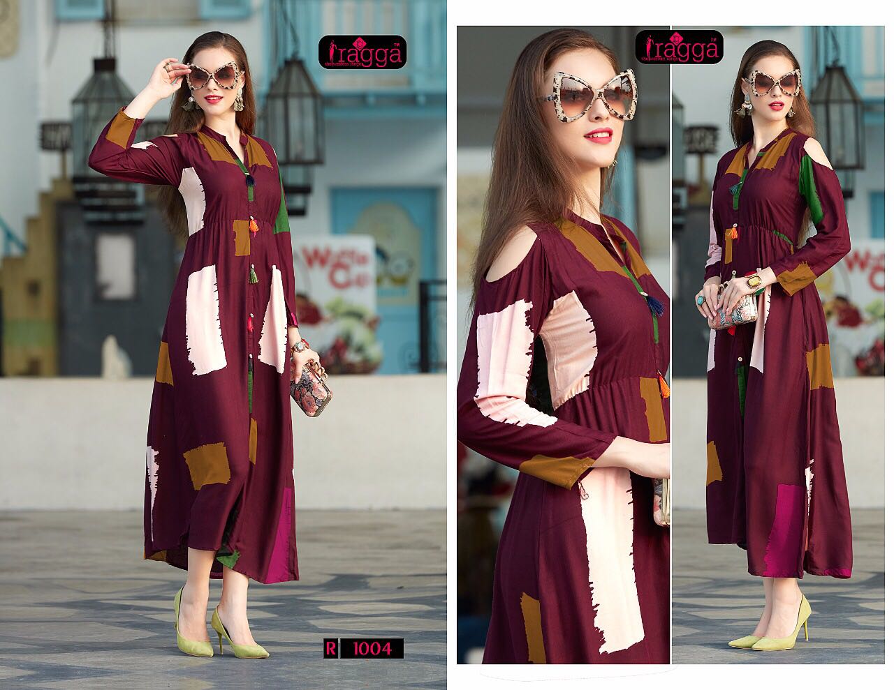 Laxy By Ragga 1001 To 1007 Series Stylish Beautiful Colorful Fancy Casual Wear & Ethnic Wear Rayon Printed Kurtis At Wholesale Price