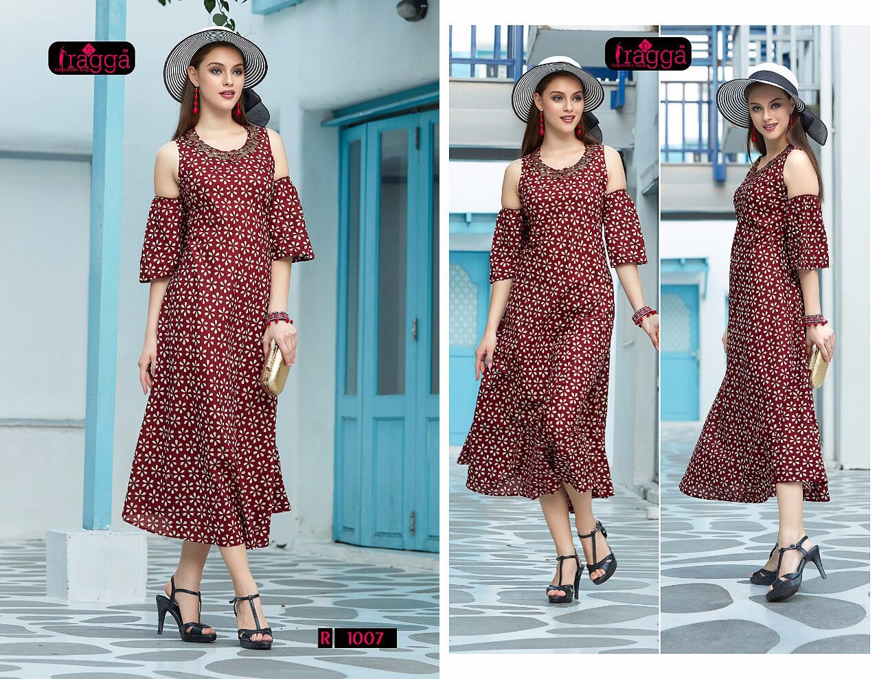 Laxy By Ragga 1001 To 1007 Series Stylish Beautiful Colorful Fancy Casual Wear & Ethnic Wear Rayon Printed Kurtis At Wholesale Price