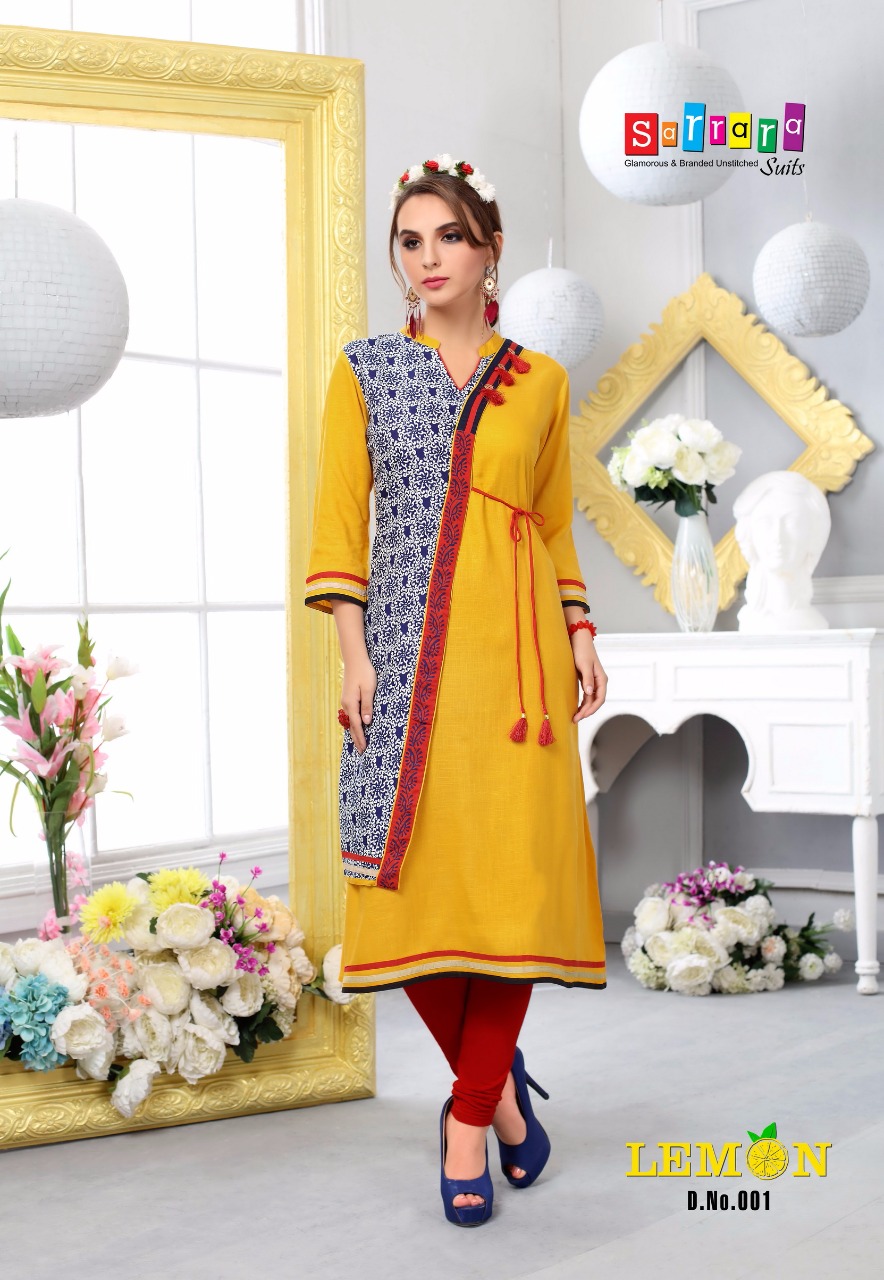 Lemon By Sarrara 001 To 010 Series Colorful Beautiful Stylish Fancy Casual Wear & Ethnic Wear Rayon Printed Kurtis At Wholesale Price