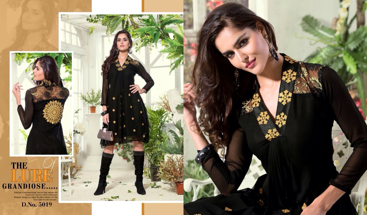 Levisha 5013 To 5022 Series By M.pankaj Fashion Western Beautiful Stylish Designer Embroidered Party Wear Georgette Kurtis At Wholesale Price