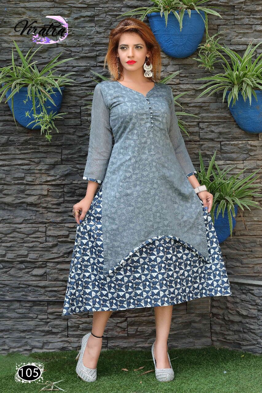 Lime Lite Vol-1 By Viratra Tex 101 To 108 Series Beautiful Stylish Colorful Fancy Ethnic Wear & Party Wear Cora & Cotton Printed Kurtis At Wholesale Price