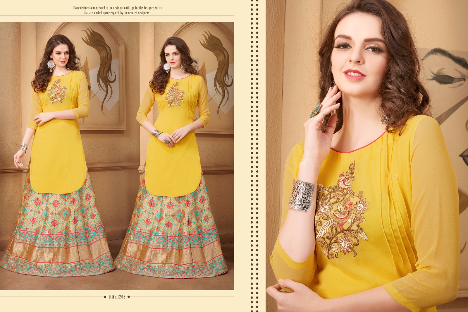 Mahira By Veera Tex 1201 To 1210 Series Beautiful Stylish Designer Embroidered Casual Wear Ready To Wear Ethnic Wear Georgette Kurtis At Wholesale Price