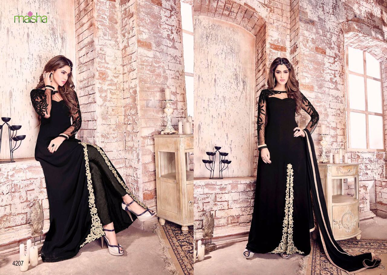 Maisha 4201 To 4209 Series By Maisha Indian Traditional  Embroidered Designer Beautiful Stylish Party Wear Occasional Wear Dresses At Wholesale Price