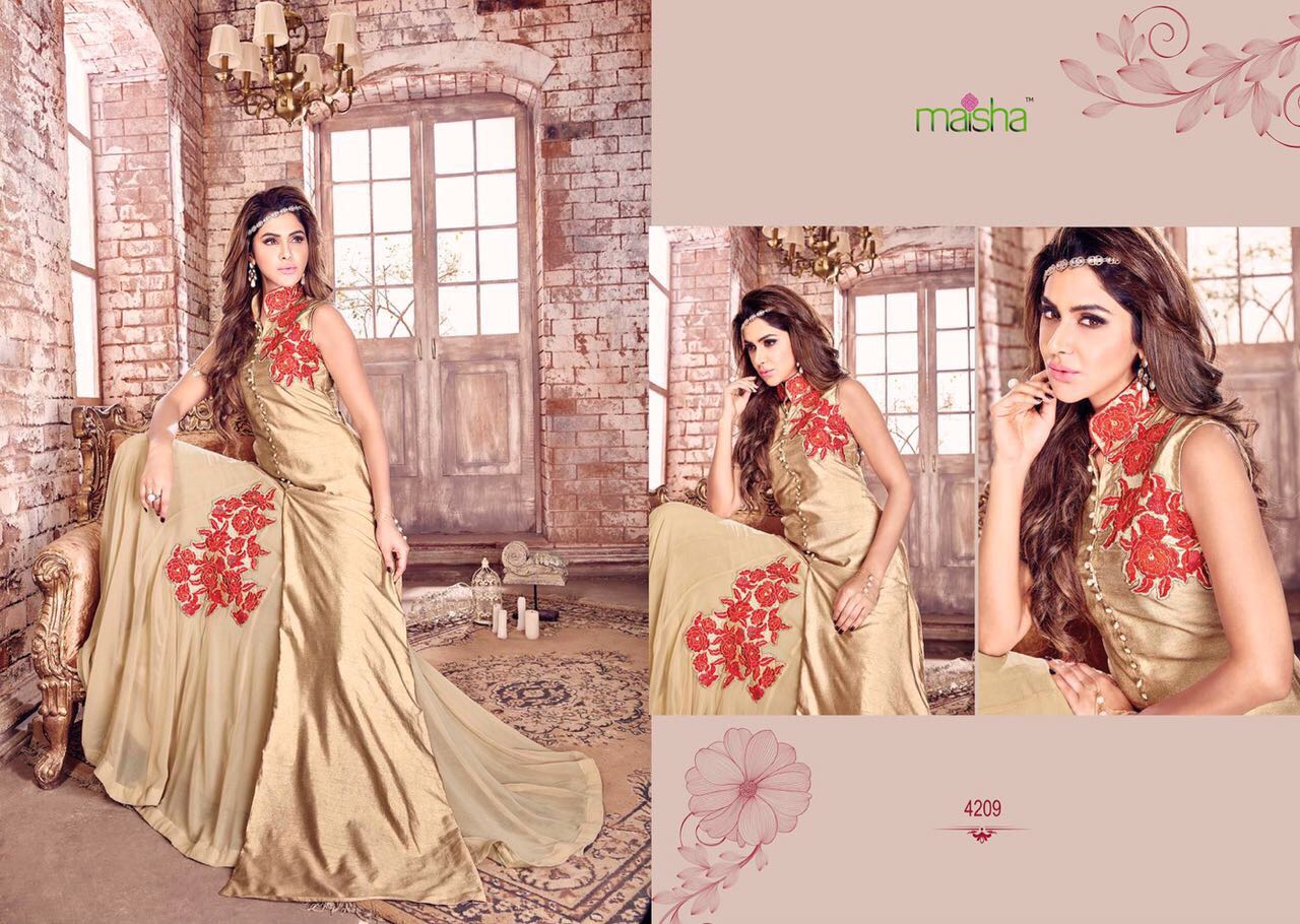 Maisha 4201 To 4209 Series By Maisha Indian Traditional  Embroidered Designer Beautiful Stylish Party Wear Occasional Wear Dresses At Wholesale Price