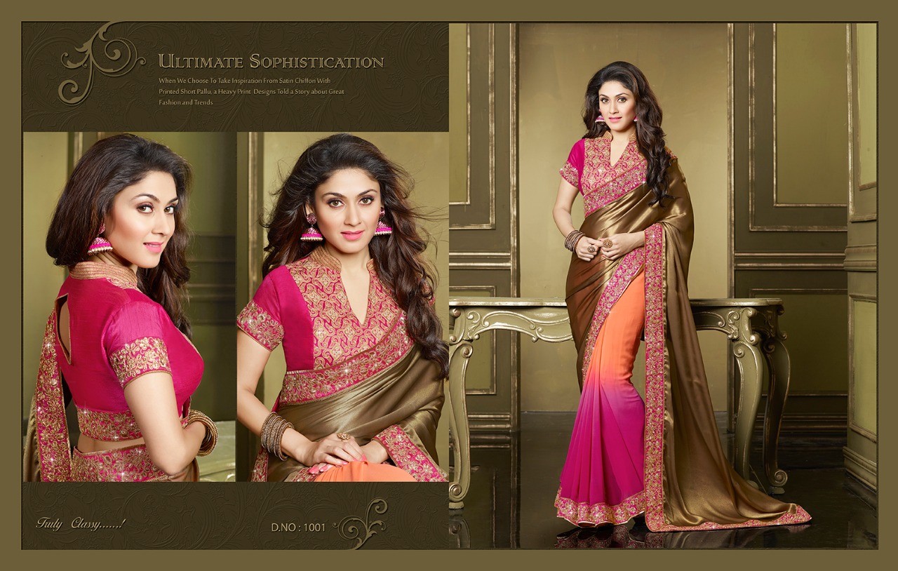 Manjari Fadnis 1000 Series By Fiona 1001 To 1009 Series Designer Wedding Collection Beautiful Stylish Colorful Fancy Party Wear & Occasional Wear Pure Heavy Georgette Embroidered Sarees At Wholesale Price