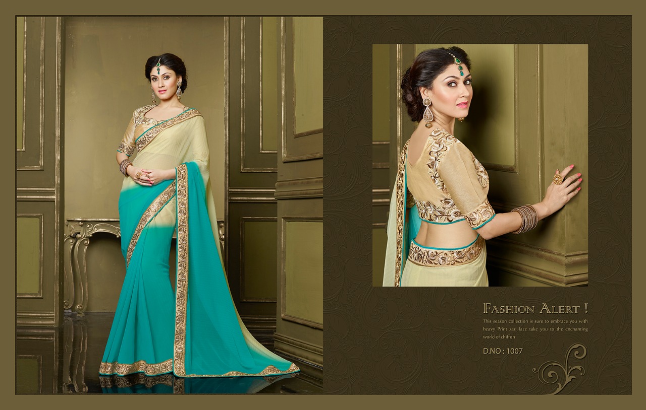 Manjari Fadnis 1000 Series By Fiona 1001 To 1009 Series Designer Wedding Collection Beautiful Stylish Colorful Fancy Party Wear & Occasional Wear Pure Heavy Georgette Embroidered Sarees At Wholesale Price