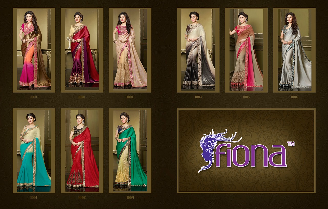 Manjari Fadnis 1000 Series By Fiona 1001 To 1009 Series Designer Wedding Collection Beautiful Stylish Colorful Fancy Party Wear & Occasional Wear Pure Heavy Georgette Embroidered Sarees At Wholesale Price