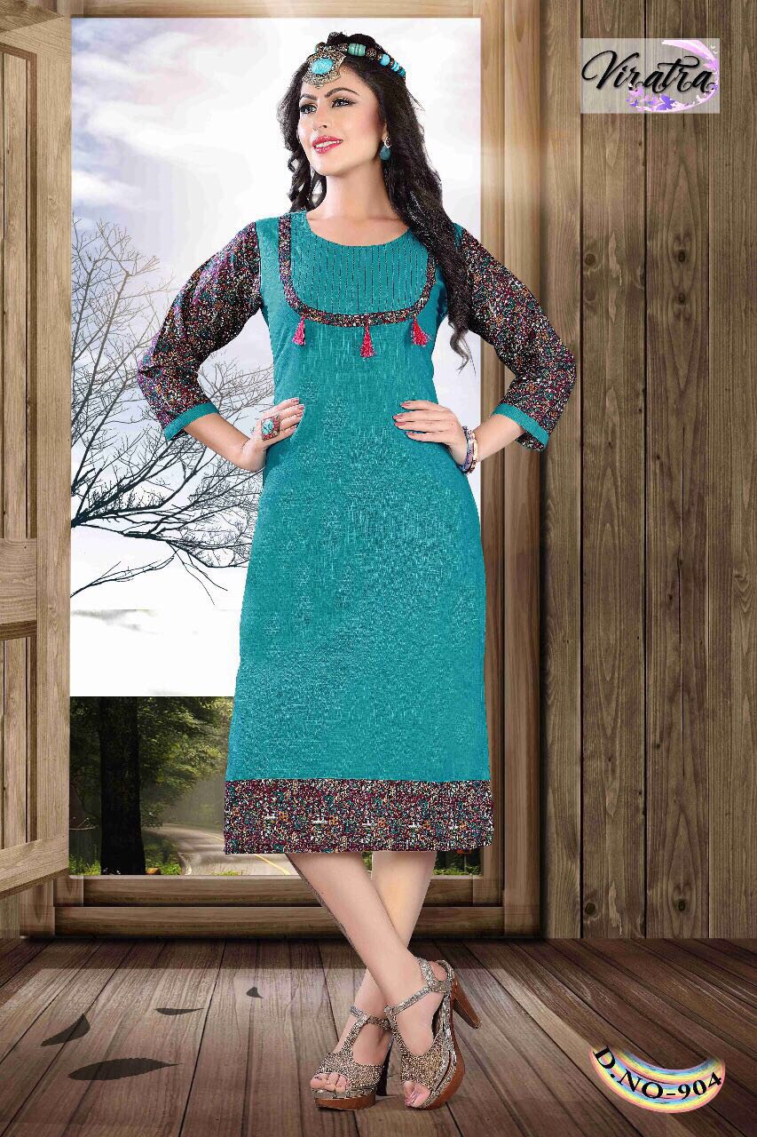 Mariya Vol-1 By Viratra Tex Beautiful Stylish Colorful Fancy Casual Wear & Ready To Wear Cotton Slub Printed Kurtis At Wholesale Price