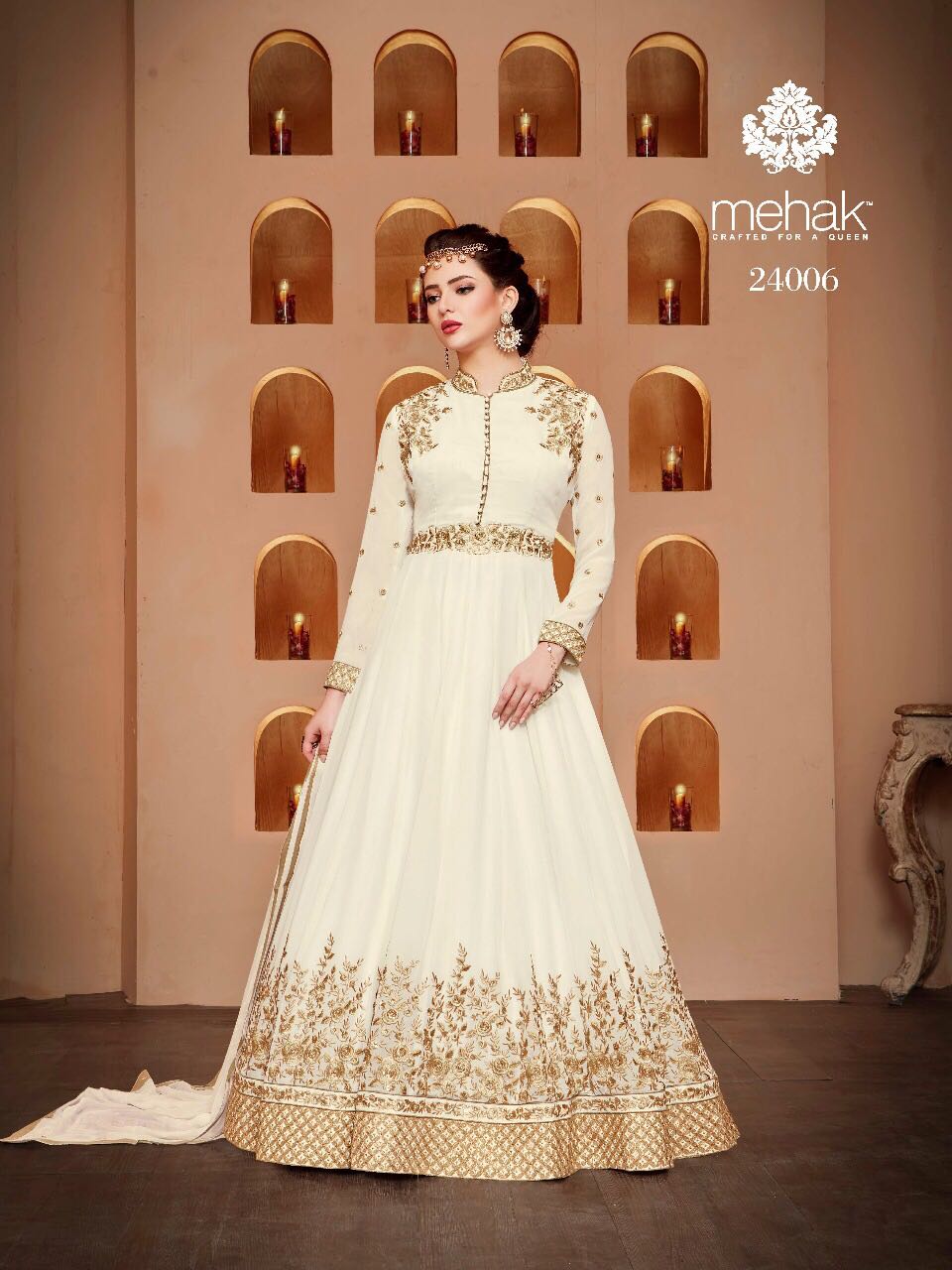 Mehak 24001 To 24009 Series By Mehak Indian Stylish Beautiful Colourful Traditional Designer Embroidered Party Wear Occasional Wear Georgette Dresses At Wholesale Price