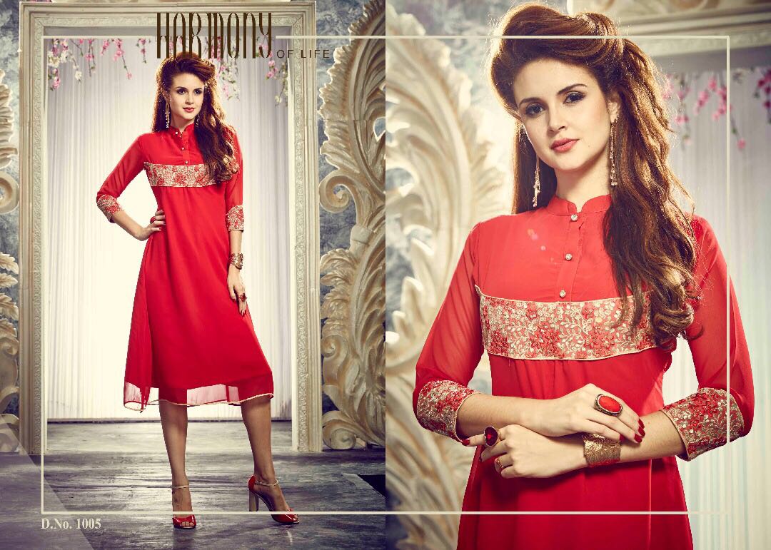 Mihira Vol-b By Ishu Trendz 1001 To 1008 Series Fancy Beautiful Stylish Colorful Casual Wear & Ethnic Wear Georgette Embroidered Kurtis At Wholesale Price